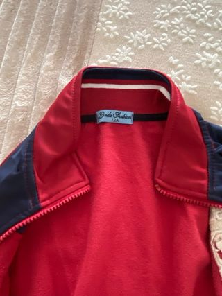 Chaqueta niño 12 años roja y azul