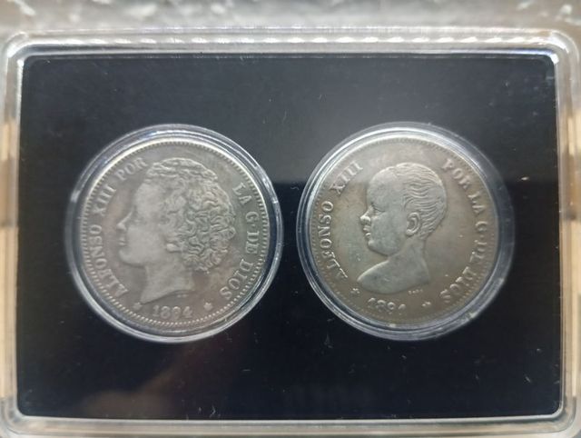 (N°25) 1891-1894 2 MONEDAS DE COLECCIÓN