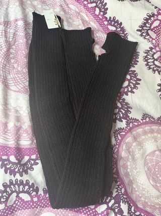 Calentadores largos negros con pie