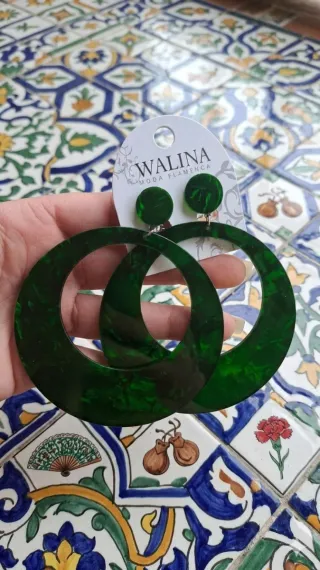 Pendientes Flamenca WALINA Verdes