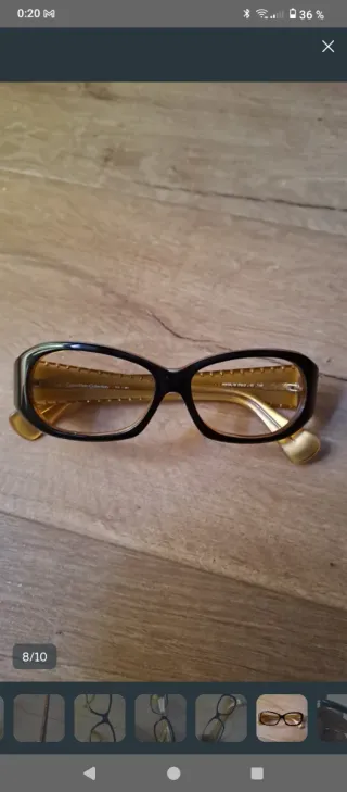 Gafas Calvin Klein Negras-Amarillas. Solo Montura