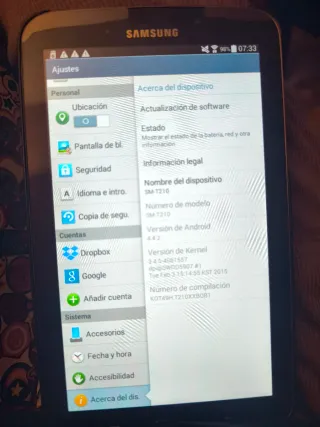 Tablet Samsung Galaxy 3 Tab Negra
