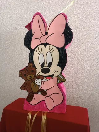 Piñata Minnie Mouse Bebé con Osito (60 cm (