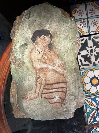 Antigua pintura sobre piedra