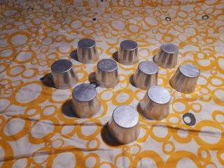 10 MOLDES FLAN ALUMINIO PEQUEÑOS