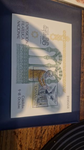 Lote sellos España 80s–EXFILNA, CEE, V CENTENARIO