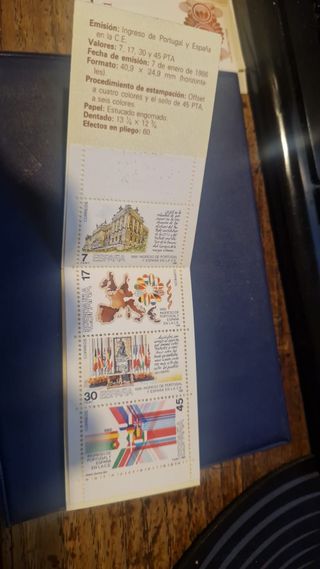 Lote sellos España 80s–EXFILNA, CEE, V CENTENARIO