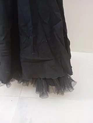 Traje Flamenca Gitana Talla XS Negro