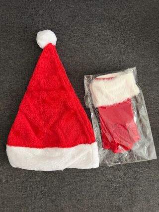 Gorro y guantes navideños