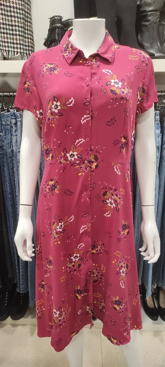 Vestido camisero flores Promod Talla XL de segunda mano por 10 EUR
