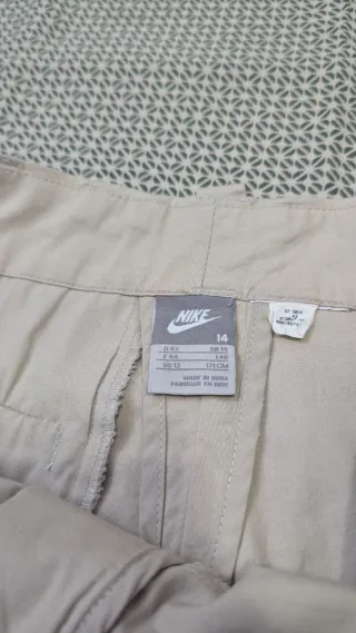 Pantalones Nike Beige Vintage Mujer