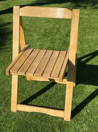 Pack 4 Sillas Plegables Madera Mid Century Vintage