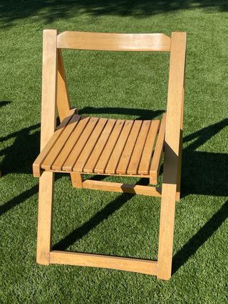 Pack 4 Sillas Plegables Madera Mid Century Vintage