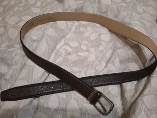 Cinturón Emidio Tucci Piel Marrón y Beige