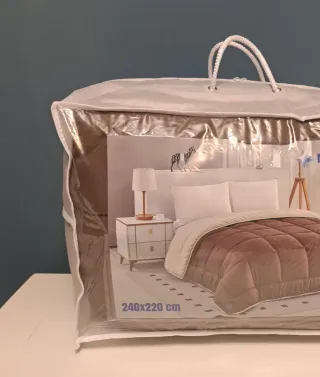 Edredón Nórdico Bicolor Beige y Marrón