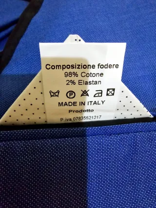 Abito sartoriale Vincent Trade blu cotone