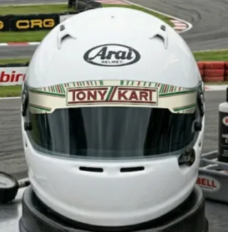 Pegatina Visera Casco Kart alta calidad