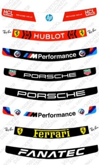 Pegatina Visera Casco Kart alta calidad