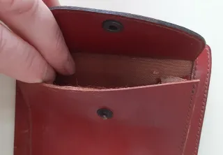 Monedero Billetero Piel Vaca en burdeos