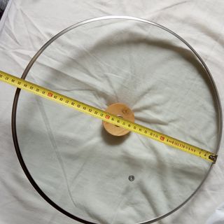 Tapadera de cristal grande con pomo madera