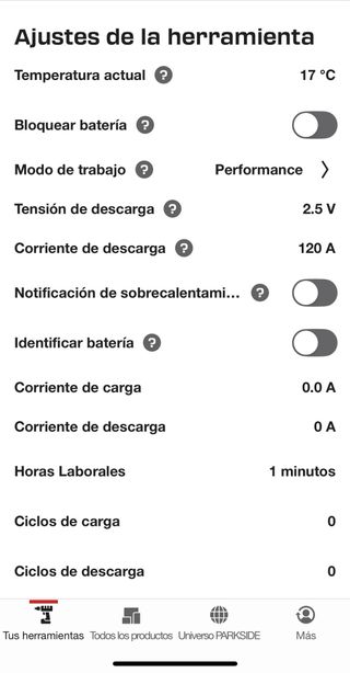 Batería Parkside 20V 12Ah Inteligente