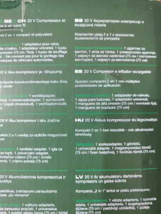 Compresor Parkside 20V Akku-Kompressor