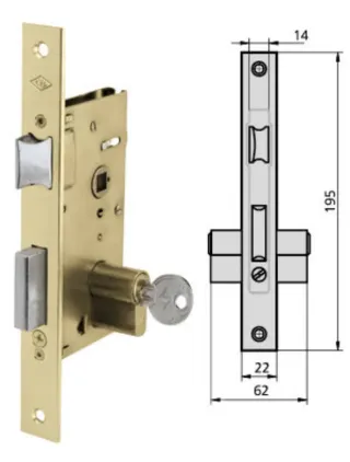 Cerradura de embutir CVL 1960/2-60