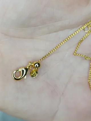 Cadena Pandora plata Bañada en oro