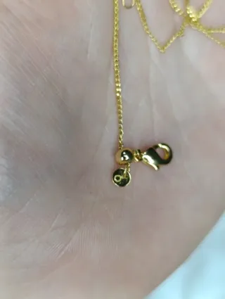Cadena Pandora plata Bañada en oro