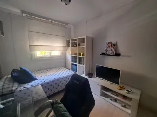 Mueble TV y estanteria madera maciza lacada