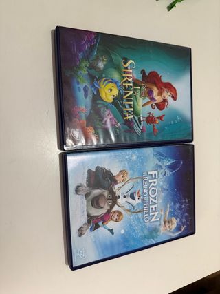 DVD La Sirenita y Frozen El Reino del Hielo