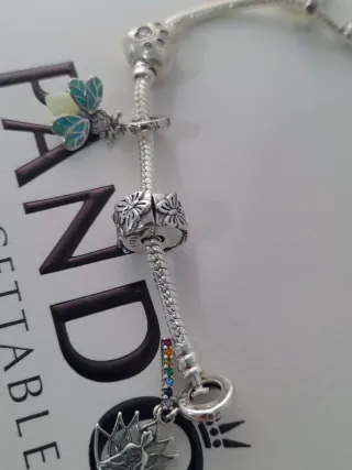 Pulsera Pandora Plata Original + 5 Charms