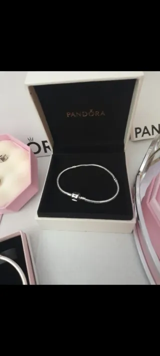 Pulsera Pandora Plata Original + 5 Charms