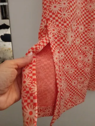 Pantaloni Zara fantasia fiori rossi taglia S