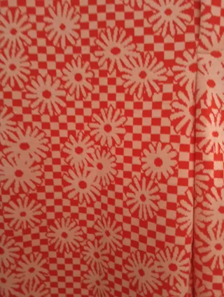 Pantaloni Zara fantasia fiori rossi taglia S