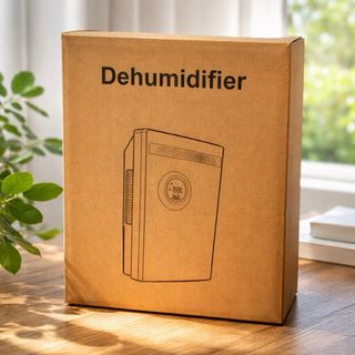 Deshumidificador blanco con mando a distancia