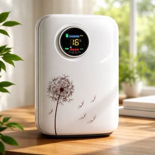 Deshumidificador blanco con mando a distancia