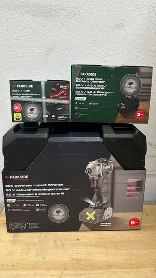 Atornilladora Parkside 20V + Batería + Cargador