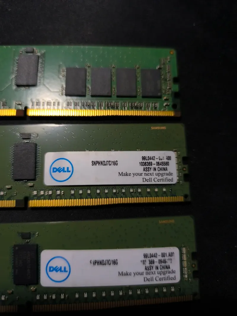 3x 16GB DDR4 ECC RDIMM 2400MHz Dell afbeelding 3