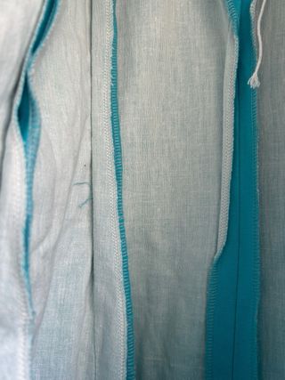 Traje Flamenca Turquesa Encaje Beige 12 Años