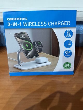 Cargador Inalámbrico Grundig 3 en 1 Qi2
