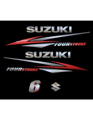 Pegatinas de motor fuera borda Suzuki 6 Fourstroke
