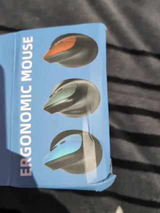 Ratón Ergonómico Vertical Rojo y Gris