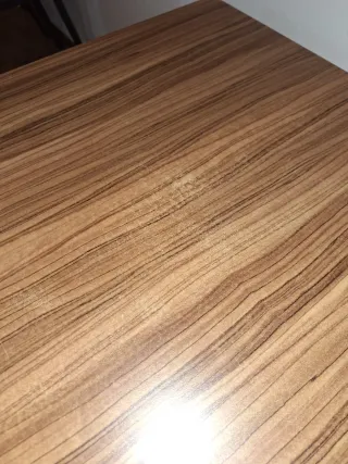 Mesa Cuadrada Moderna Madera y Metal