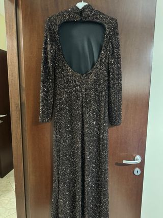 Vestito Zara paillettes nero e oro