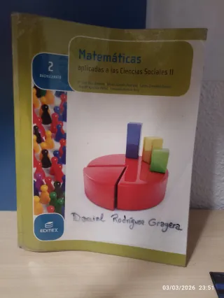 Libro de texto: Matemáticas CCSS 2° Bachillerato