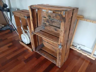 Cajones de madera rústicos (3 unidades)