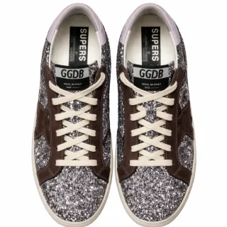 Golden Goose Superstar Glitter Viola Argento 39