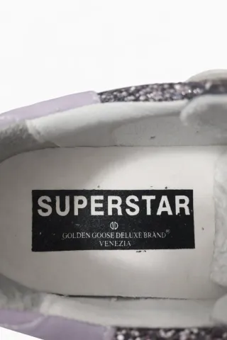 Golden Goose Superstar Glitter Viola Argento 39