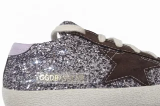 Golden Goose Superstar Glitter Viola Argento 39